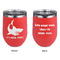 Sharks Stainless Wine Tumblers - Coral - Double Sided - Approval