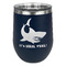 Sharks Stainless Wine Tumblers - Navy - Single Sided - Front