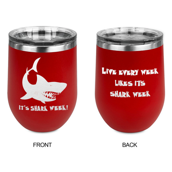 Sharks Stainless Wine Tumblers - Red - Double Sided - Approval
