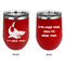Sharks Stainless Wine Tumblers - Red - Double Sided - Approval
