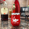 Sharks Stainless Wine Tumblers - Red - Double Sided - In Context