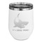 Sharks Stainless Wine Tumblers - White - Double Sided - Front
