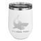 Sharks Stainless Wine Tumblers - White - Single Sided - Front