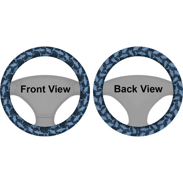 Sharks Steering Wheel Cover- Front and Back
