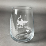 Sharks Stemless Wine Glass (Single) (Personalized)