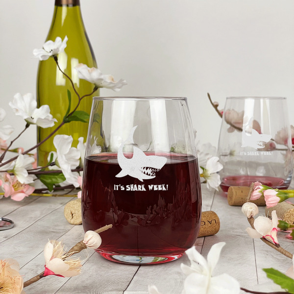 Sharks Stemless Wine Glass - In Context