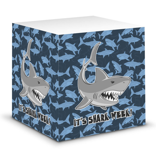 Custom Sharks Sticky Note Cube w/ Name or Text