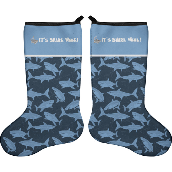 Custom Sharks Holiday Stocking - Double-Sided - Neoprene (Personalized)