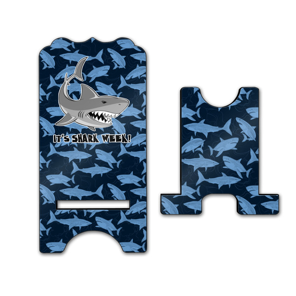 Sharks Stylized Phone Stand - Front & Back - Large