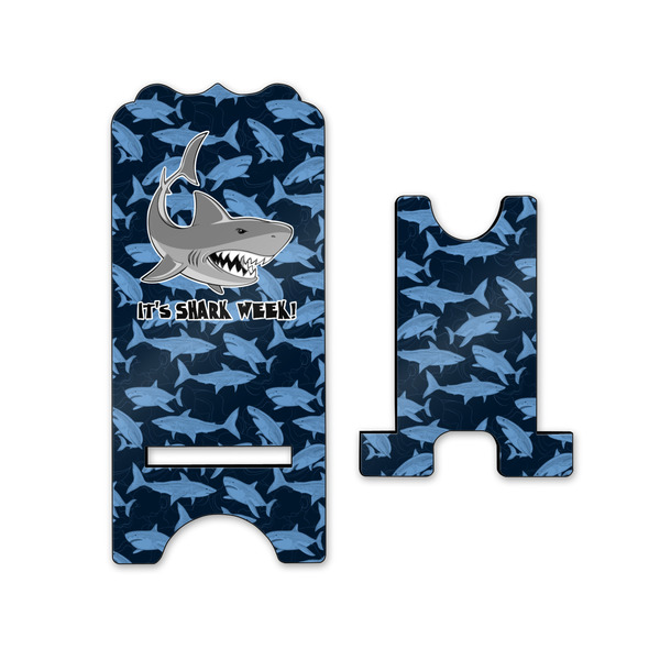 Sharks Stylized Phone Stand - Front & Back - Small