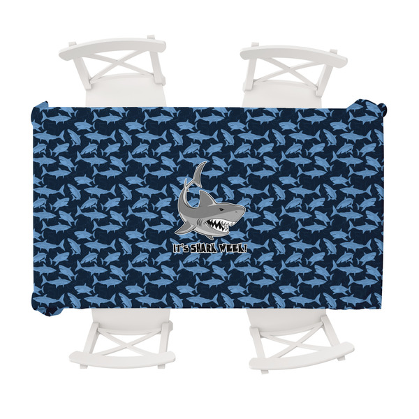 Custom Sharks Tablecloth - 58"x102" w/ Name or Text