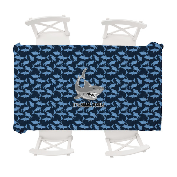 Custom Sharks Tablecloth - 58"x102" w/ Name or Text