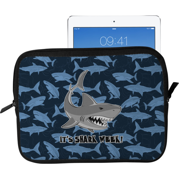 Custom Sharks Tablet Case / Sleeve - Large w/ Name or Text