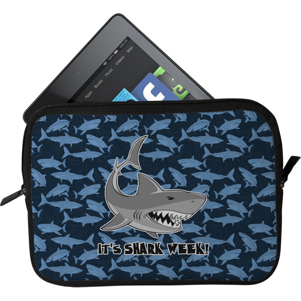 Custom Sharks Tablet Case / Sleeve - Small w/ Name or Text