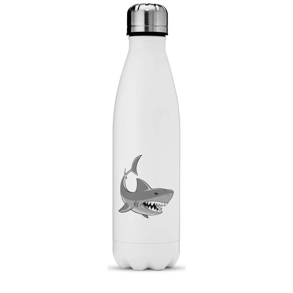 Custom Sharks Water Bottle - 17 oz. - Stainless Steel - Full Color Printing (Personalized)