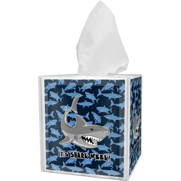 Custom Sharks Tissue Box Cover w/ Name or Text