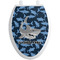 Sharks Toilet Seat Decal Elongated