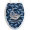 Sharks Toilet Seat Decal - Elongated (Personalized)