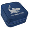 Sharks Travel Jewelry Boxes - Leather - Navy Blue - Angled View