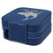 Sharks Travel Jewelry Boxes - Leather - Navy Blue - View from Rear