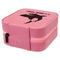 Sharks Travel Jewelry Boxes - Leather - Pink - View from Rear