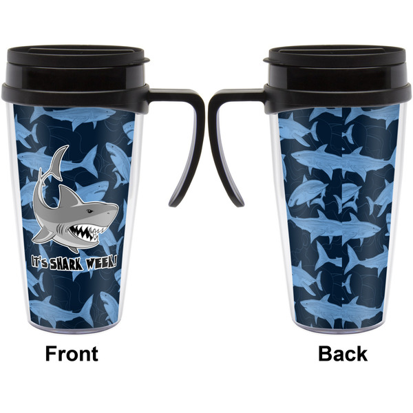 Sharks Travel Mug with Black Handle - Approval