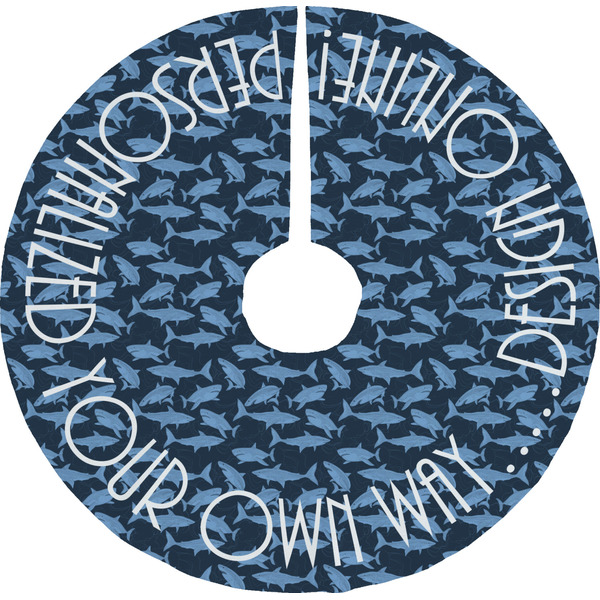 Custom Sharks Tree Skirt (Personalized)