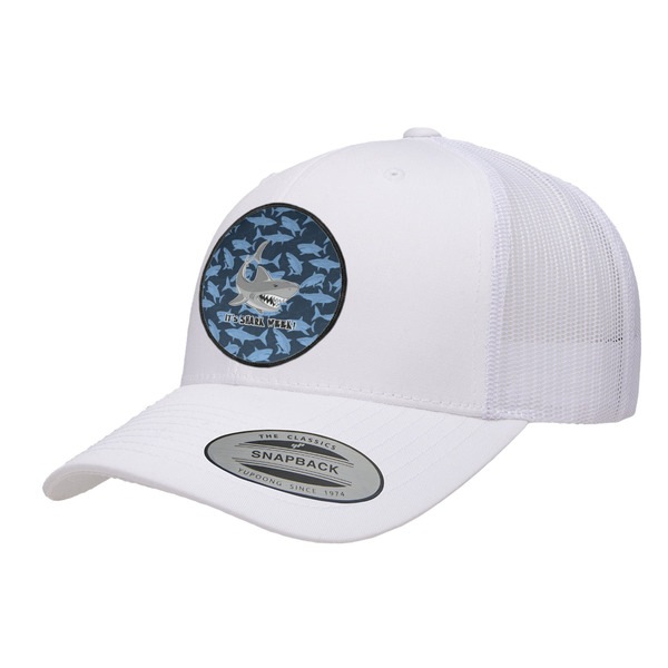 Custom Sharks Trucker Hat - White (Personalized)