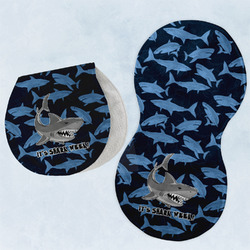 Sharks Burp Pads - Velour - Set of 2 w/ Name or Text