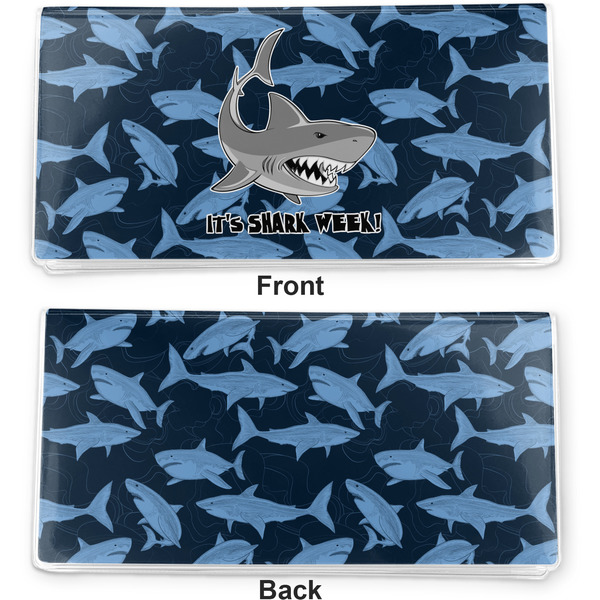 Sharks Vinyl Check Book Cover - Front and Back