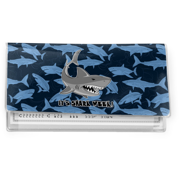 Custom Sharks Vinyl Checkbook Cover w/ Name or Text