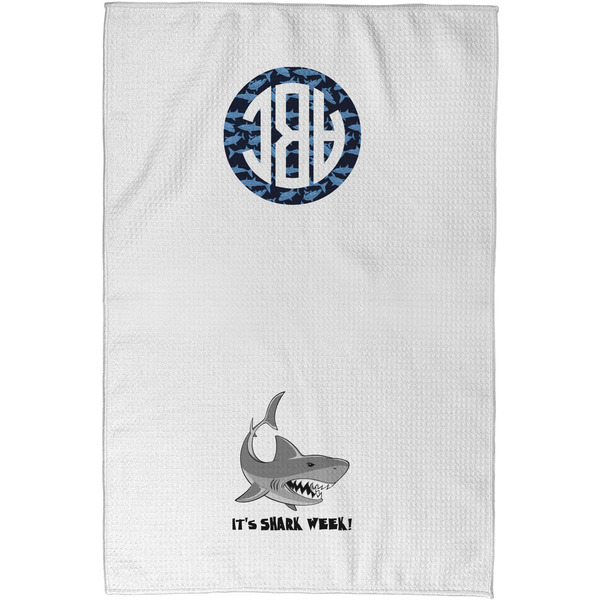 Sharks Waffle Towel - Partial Print - Approval Image