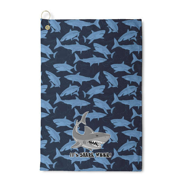 Custom Sharks Waffle Weave Golf Towel (Personalized)