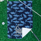 Sharks Waffle Weave Golf Towel - In Context