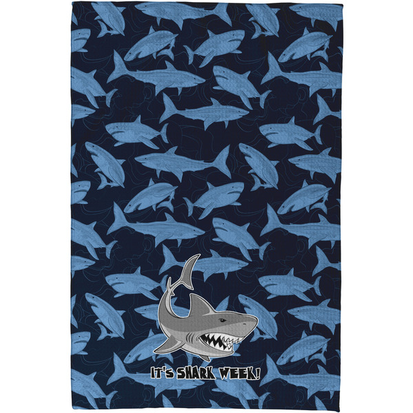 Sharks Waffle Weave Towel - Full Color Print - Approval Image