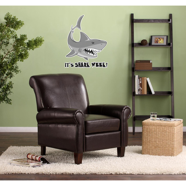 Sharks Wall Graphic on Living Room Wall