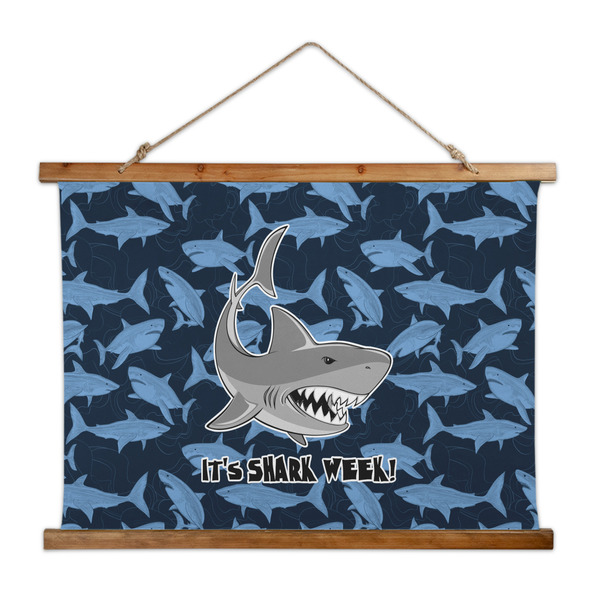 Custom Sharks Wall Hanging Tapestry - Wide (Personalized)
