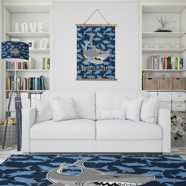 Sharks Wall Hanging Tapestry - Portrait - IN CONTEXT