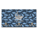 Sharks Wall Mounted Coat Rack w/ Name or Text