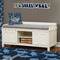 Sharks Wall Name Decal Above Storage bench