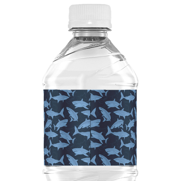 Sharks Water Bottle Label - Back View