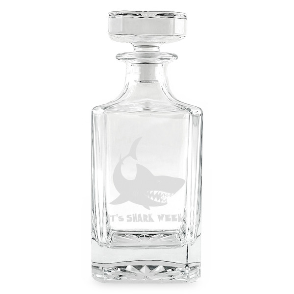 Custom Sharks Whiskey Decanter - 26 oz Square (Personalized)