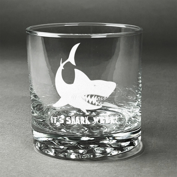 Custom Sharks Whiskey Glass - Engraved (Personalized)