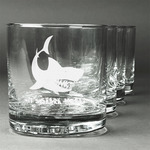 Sharks Whiskey Glasses (Set of 4) (Personalized)