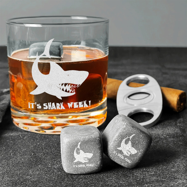 Sharks Whiskey Stones - Set of 3 - In Context