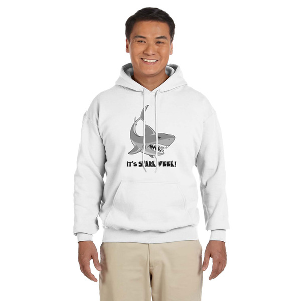 Custom Sharks Hoodie - White - Large (Personalized)