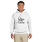 Sharks White Hoodie on Model - Front