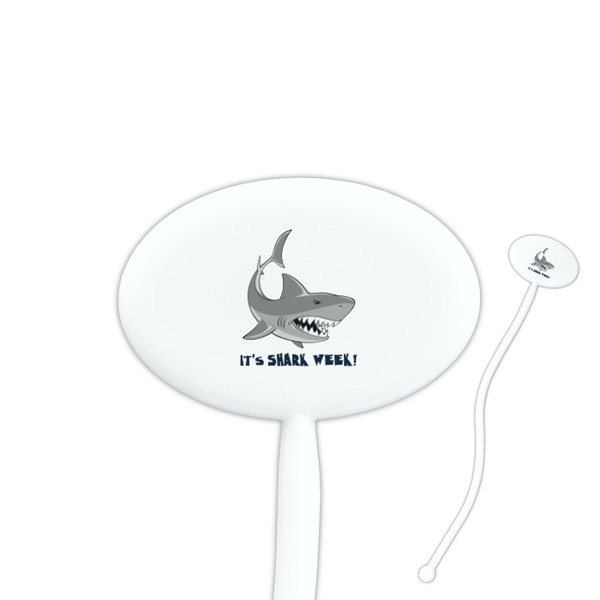 Custom Sharks Oval Plastic Stir Sticks (Personalized)