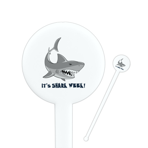 Custom Sharks Round Plastic Stir Sticks (Personalized)