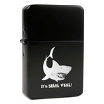 Sharks Windproof Lighter - Black - Double Sided (Personalized)